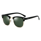 Semi Rimless Sunglasses Vintage Hollywood Design