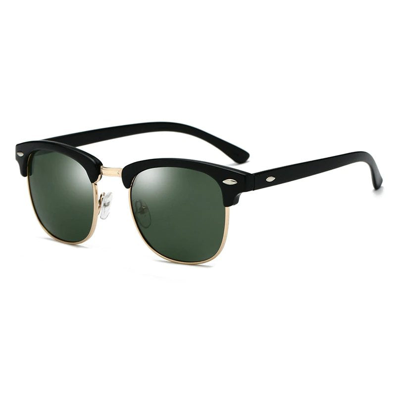 Semi Rimless Sunglasses Vintage Hollywood Design