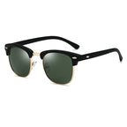 Semi Rimless Sunglasses Vintage Hollywood Design