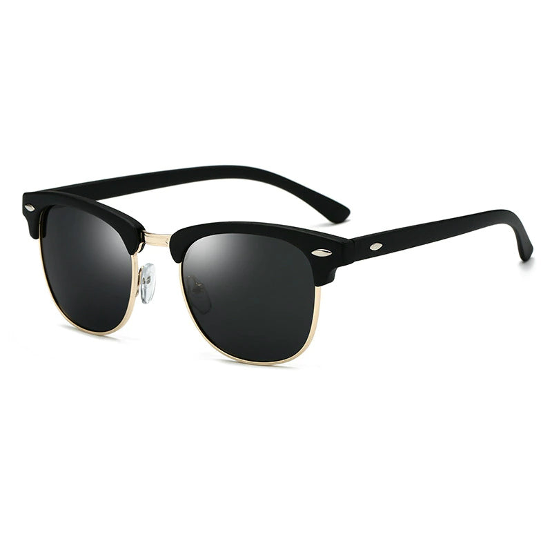 Semi Rimless Sunglasses Vintage Hollywood Design