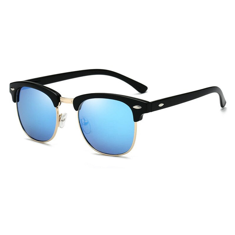 Classic Semi-Rimless Sunglasses Vintage Hollywood Movie Star Look