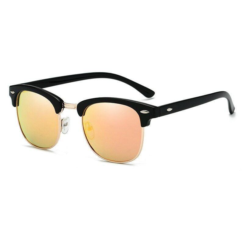 Classic Semi-Rimless Sunglasses Vintage Hollywood Movie Star Look