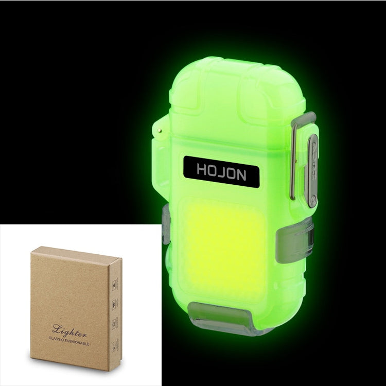 Glow-in-the-Dark Windproof and Waterproof USB Rechargeable Lighter Torch