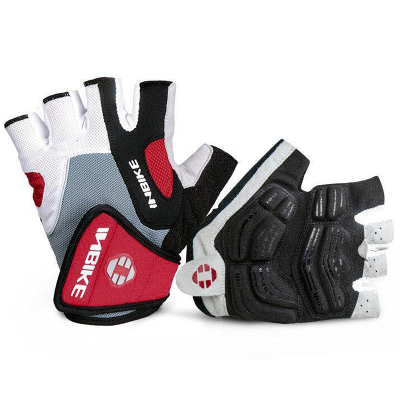 Cycling Gym Workout Half-finger Gloves With Shock-Absorbing Gel Palm Pads