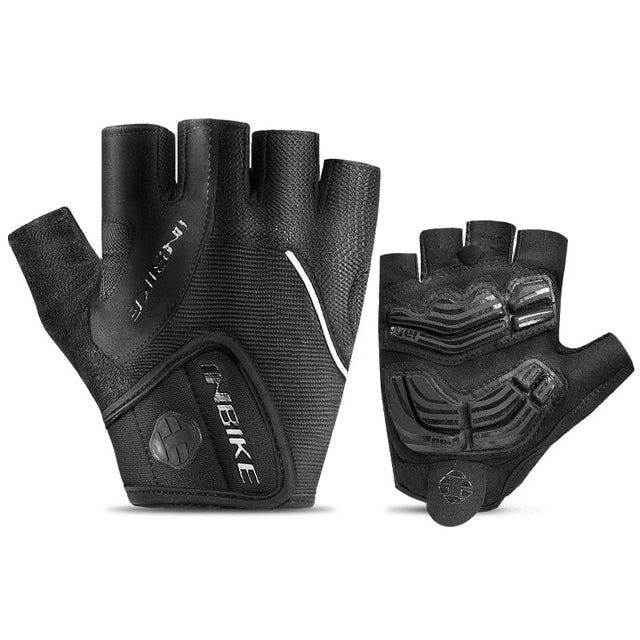 Cycling Gym Workout Half-finger Gloves With Shock-Absorbing Gel Palm Pads