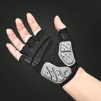Cycling Gym Workout Half-finger Gloves With Shock-Absorbing Gel Palm Pads