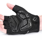 Cycling Gym Workout Half-finger Gloves With Shock-Absorbing Gel Palm Pads
