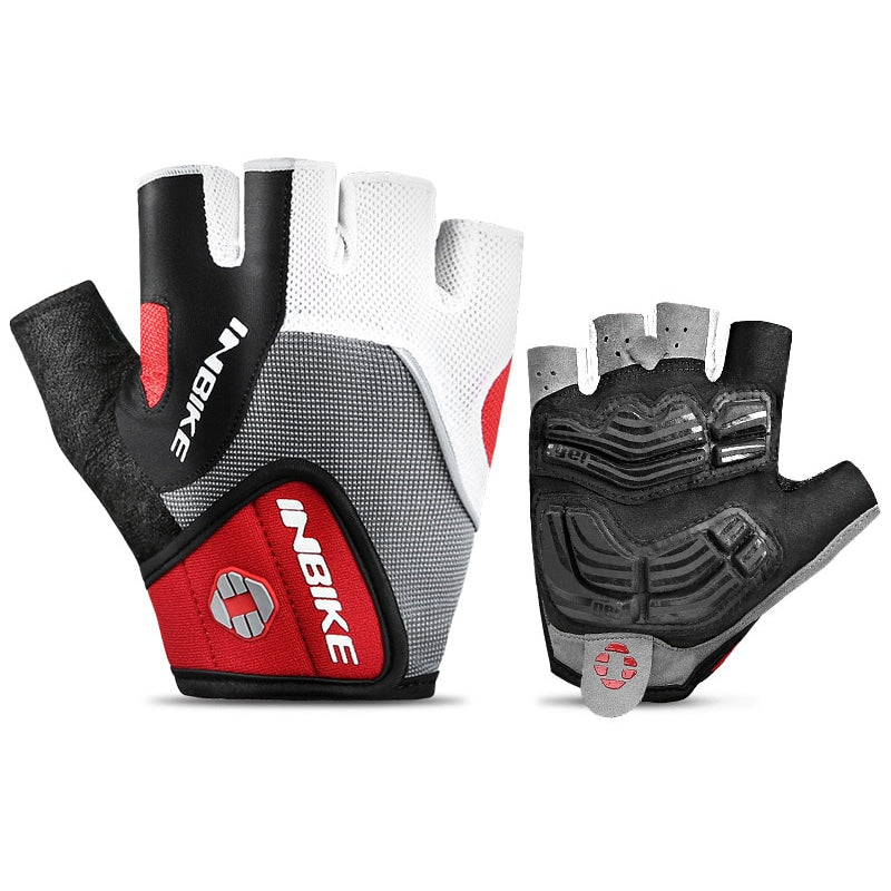 Cycling Gym Workout Half-finger Gloves With Shock-Absorbing Gel Palm Pads
