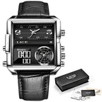Skeleton See-Through Square Face Luxe Watch