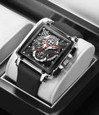 Skeleton See-Through Square Face Luxe Watch
