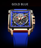 Skeleton See-Through Square Face Luxe Watch