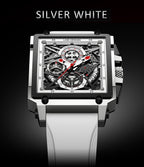 Skeleton See-Through Square Face Luxe Watch