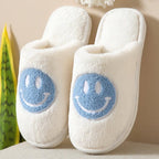 Smiley Face Slippers Happy Soft Fluffy Smiling Slides