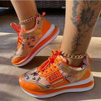 K Pop Sneakers Trendy Graffiti Casual Women's Streetwear