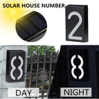Solar Street House Numbers Illuminated Large Size High Visibility 18.5cm x 10cm
