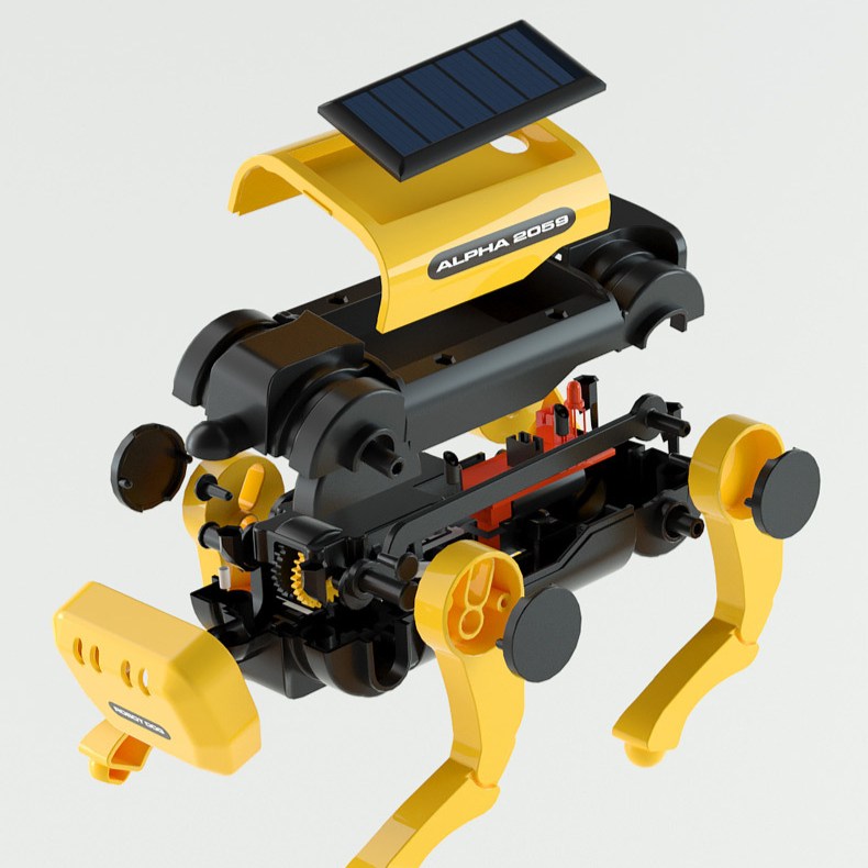 Kids Robot Solar Bionic Dog Science Tech Educational DIY Assembly Toy