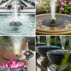 Solar Powered Floating Water Fountain 2.5W Bird Bath Garden Pond Decoration