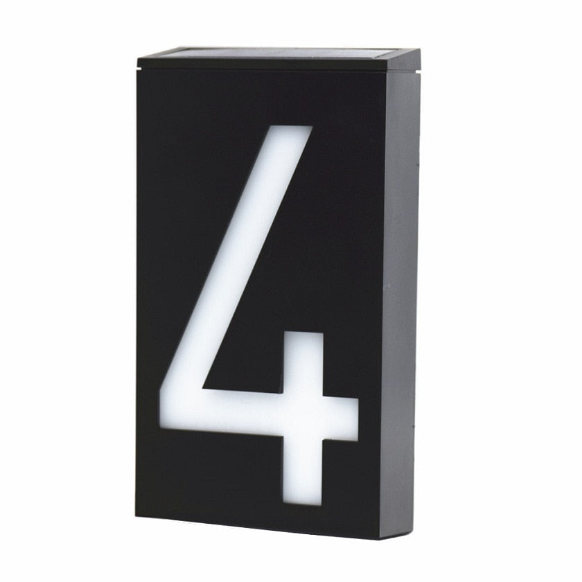Solar Street House Numbers Illuminated Large Size High Visibility 18.5cm x 10cm