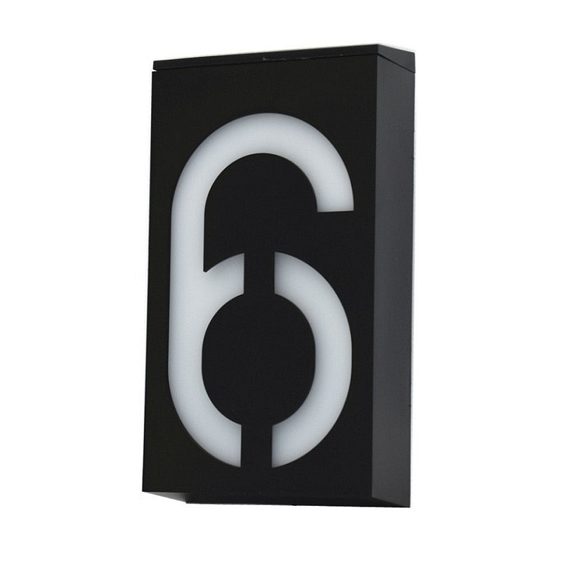 Solar Street House Numbers Illuminated Large Size High Visibility 18.5cm x 10cm