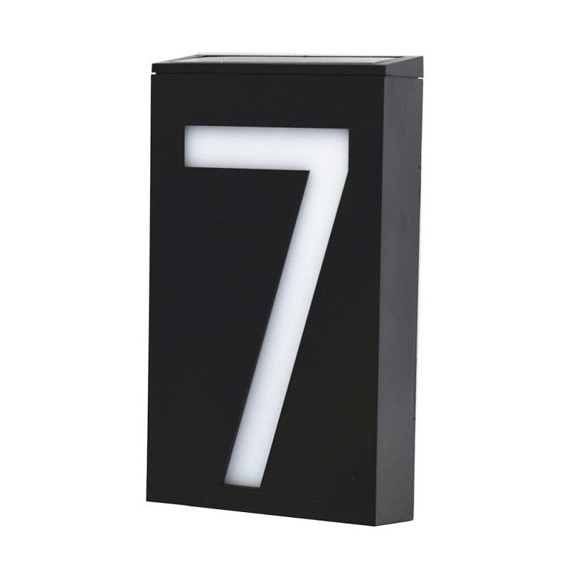 Solar Street House Numbers Illuminated Large Size High Visibility 18.5cm x 10cm