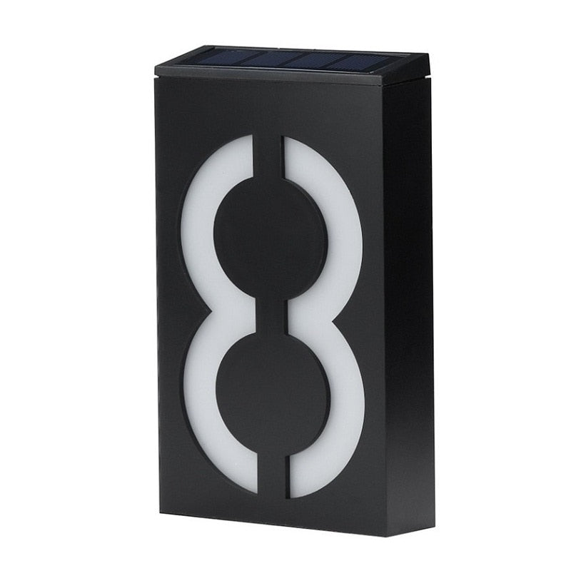 Solar Street House Numbers Illuminated Large Size High Visibility 18.5cm x 10cm