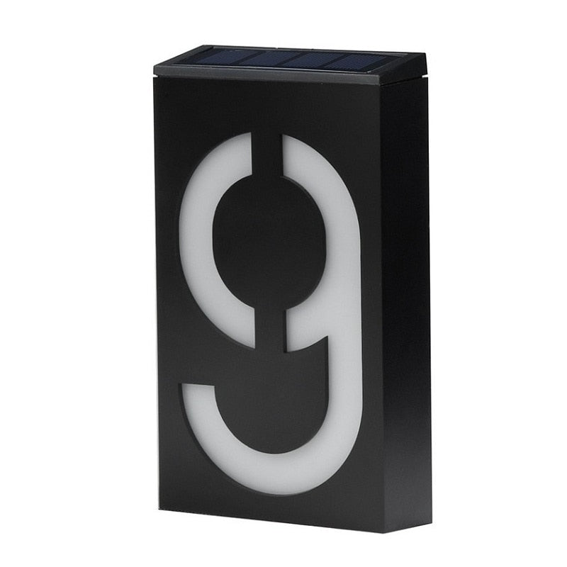 Solar Street House Numbers Illuminated Large Size High Visibility 18.5cm x 10cm