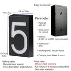 Solar Street House Numbers Illuminated Large Size High Visibility 18.5cm x 10cm