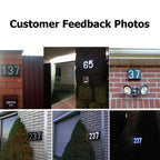 Solar Street House Numbers Illuminated Large Size High Visibility 18.5cm x 10cm