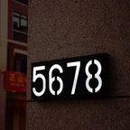 Solar Street House Numbers Illuminated Large Size High Visibility 18.5cm x 10cm