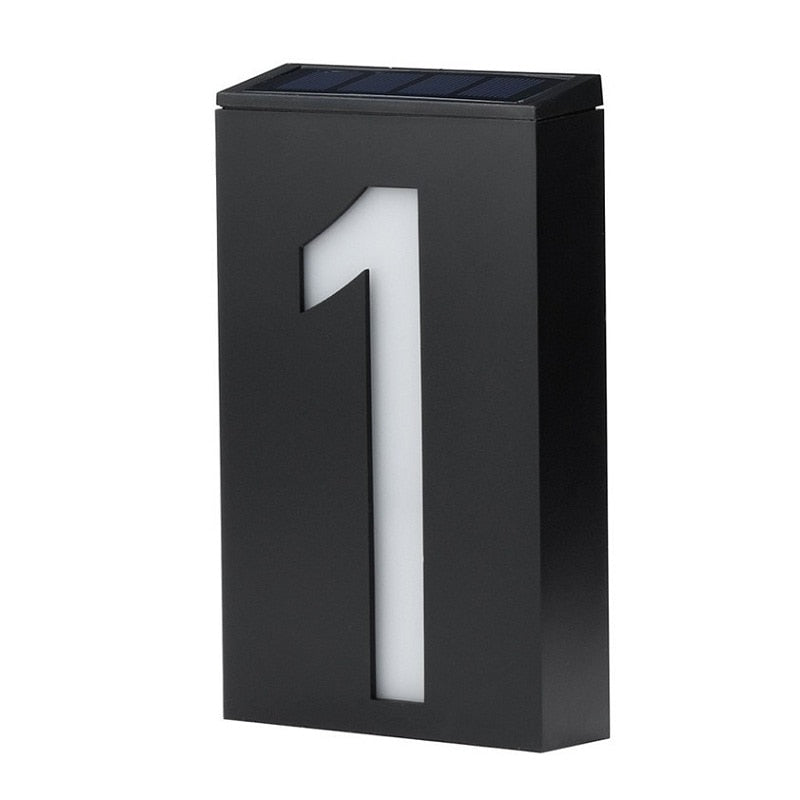 Solar Street House Numbers Illuminated Large Size High Visibility 18.5cm x 10cm