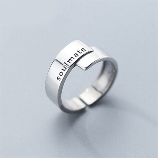 "Make A Wish" / "This Too Shall Pass" / "Soulmates" Positivity Ring Silver Gifts Motivation Friendship Inspirational Jewelry