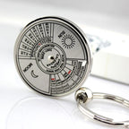 Keychain Perpetual Calendar Zodiac Planets Astrology Keyfob