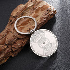 Keychain Perpetual Calendar Zodiac Planets Astrology Keyfob