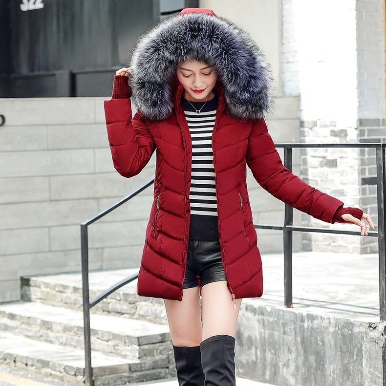 Long Puffer Parker Jacket Coat With Detachable Hood