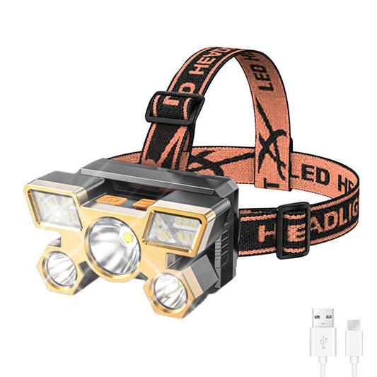 Miners Head Lamp Torch Flashlight LED Rechargeable Super Bright Powerful