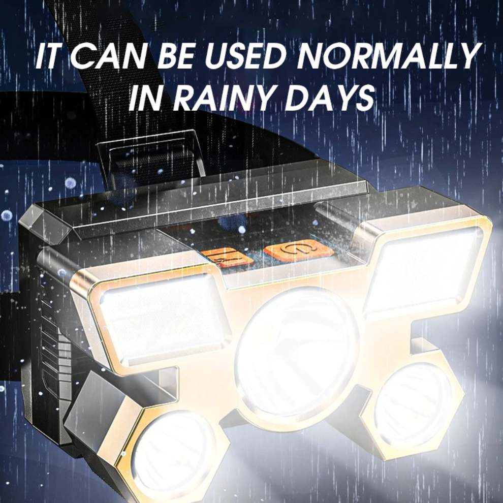 Miners Head Lamp Powerful Flashlight LED Rechargeable Super Bright Torch