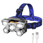 Miners Head Lamp Powerful Flashlight LED Rechargeable Super Bright Torch