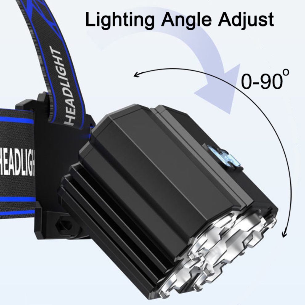 Miners Head Lamp Powerful Flashlight LED Rechargeable Super Bright Torch