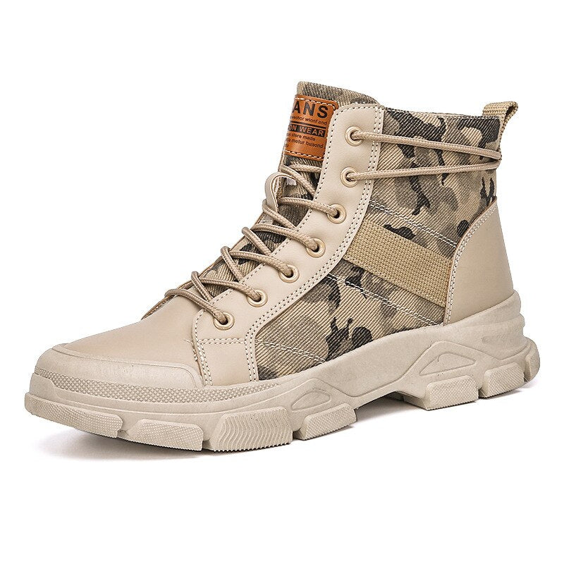 Camo Army Desert Boots Tactical Hiking Work Boots
