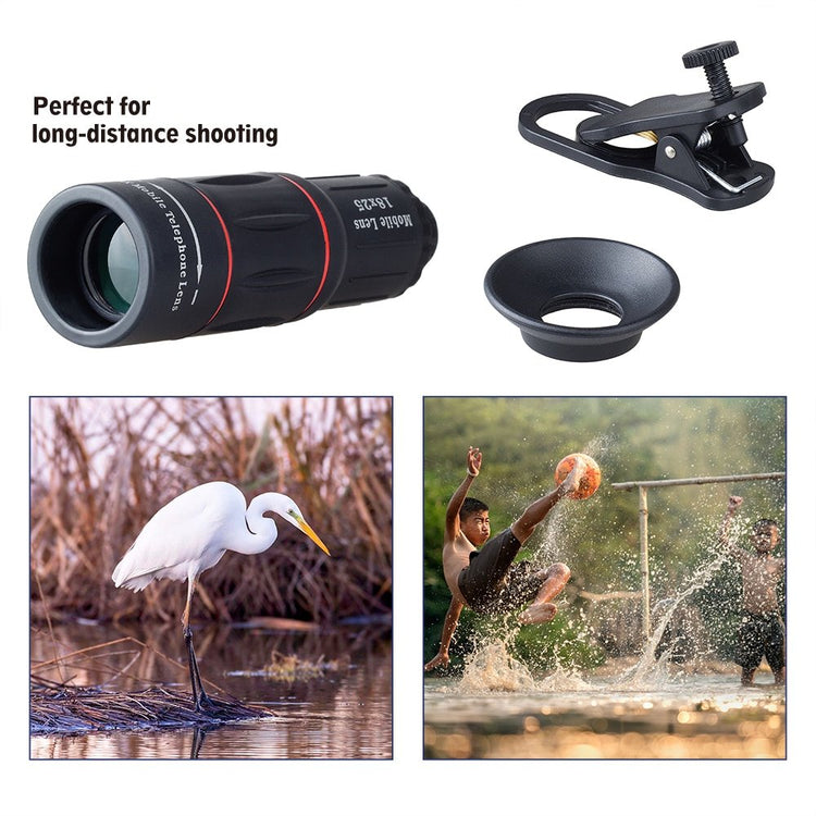 Long Distance Mobile Phone Photography Telescopic Zoom 18X Photos Telescope Smartphone Telephoto Lens With Tripod