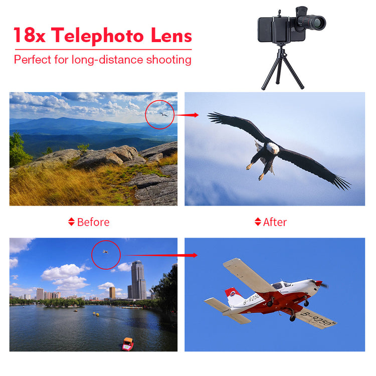 Phone Camera Zoom Telescope Telescopic 18X Telephoto Lens and Tripod-Keep Melbourne Marvellous Official Store