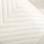 V Design Clutch Handbag With Shoulder Strap Gold Hardware