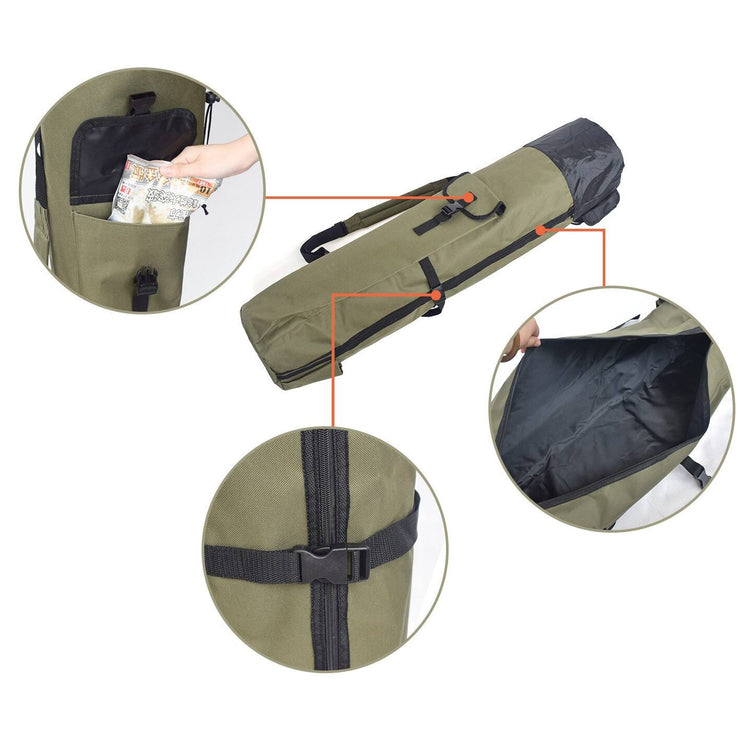 Fishing Rod Case Carry Bag Equipment Storage Holder