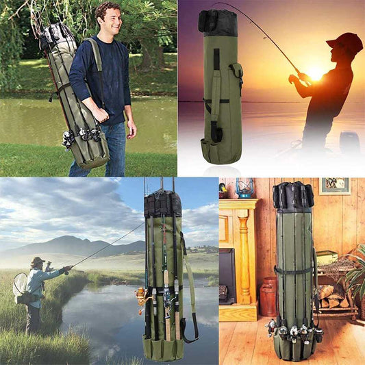Fishing Rod Case Carry Bag Equipment Storage Holder