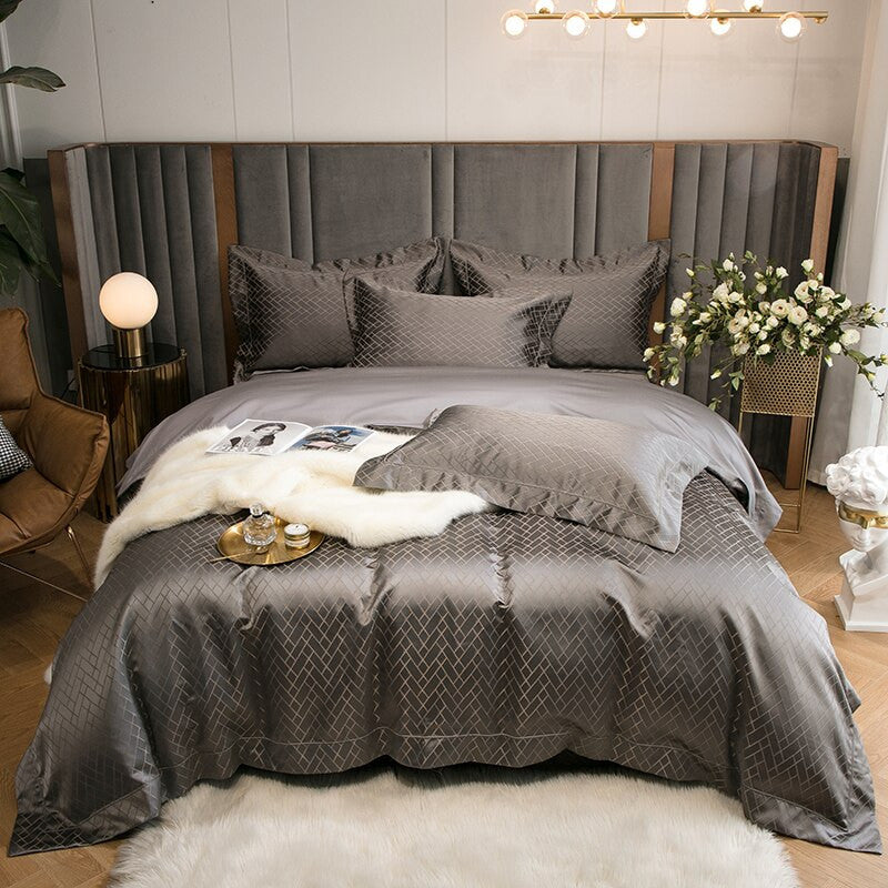 Hotel Quality "The Penthouse" Bedding Sheets Set 1000TC Cotton-Satin Doona Quilt Cover King Queen