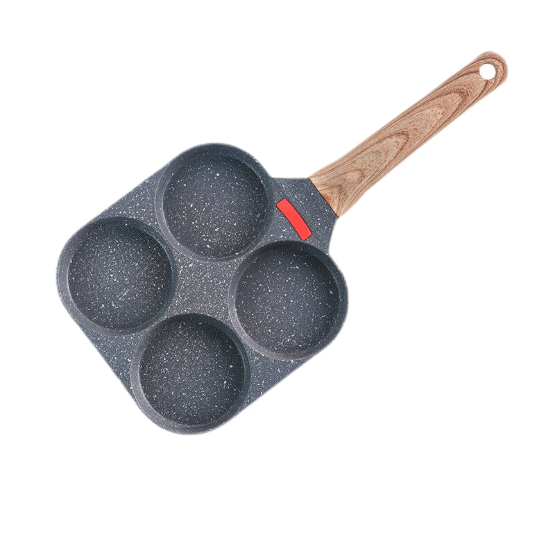 Quad Frying Pan Four-Hole Eggs and Pancakes Kitchen Cooking Skillet