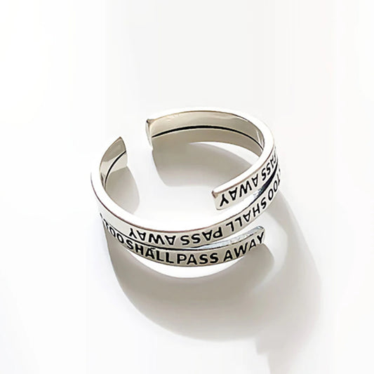 "Make A Wish" / "This Too Shall Pass" / "Soulmates" Positivity Ring Silver Gifts Motivation Friendship Inspirational Jewelry