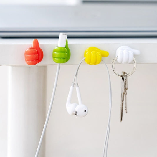 Storage Hooks Thumbs Up Rubber - Phone Cords Keys Sunglasses Holder