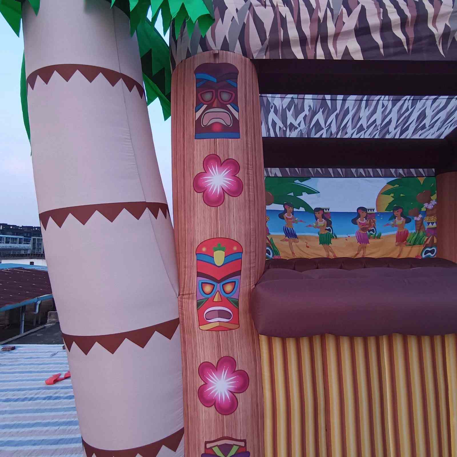 Tiki Hut Pop Up Inflatable Bar Tropical Cocktail Backyard Party Events