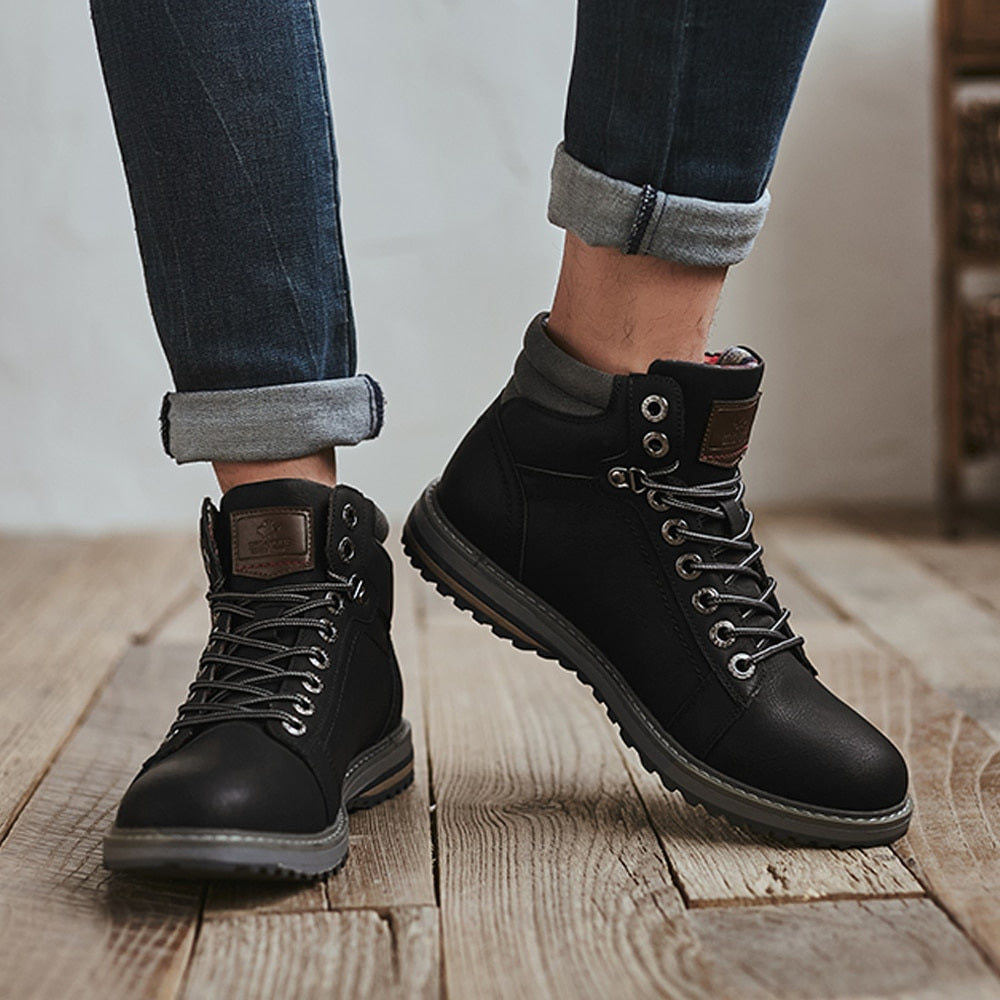 Leather Boots Outdoor Autumn Winter